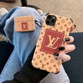 Luxury Square Stripe Print Louis Vuittion Storage Back Shockproof LV Back Case