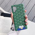 Luxury Designer Pairs Goyard KAWS Vintage Leather Back Case Cartoon Phone Shell 3