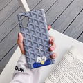 Luxury Designer Pairs Goyard KAWS Vintage Leather Back Case Cartoon Phone Shell 5