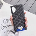 Luxury Designer Pairs Goyard KAWS Vintage Leather Back Case Cartoon Phone Shell 9