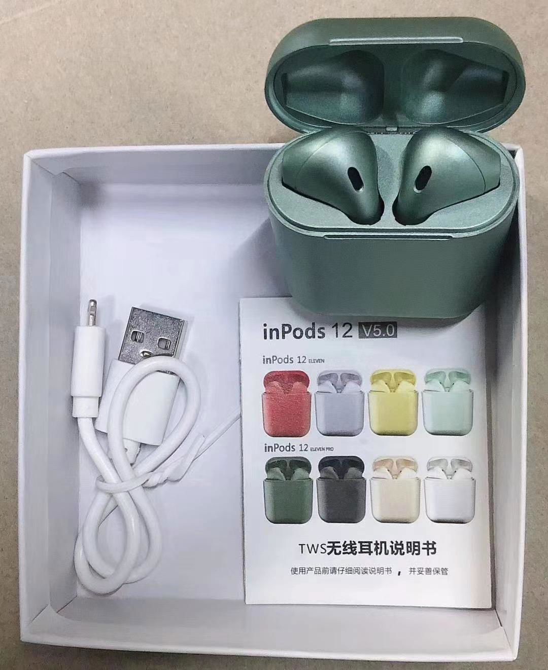 Colorful Plating TWS Airpods i12 Wireless Earphone with Charger Box Super Bass 2