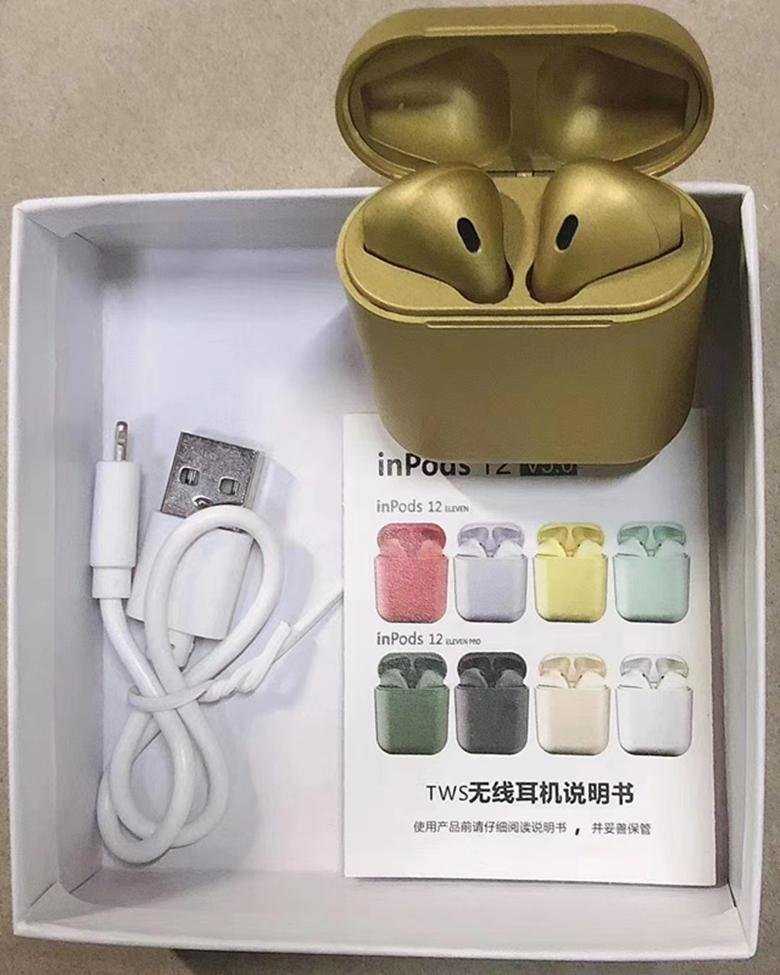 Colorful Plating TWS Airpods i12 Wireless Earphone with Charger Box Super Bass 4