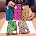 Luxury Designer Plating Clear Soft Back Cover Pairs Flower Print LV Phone Shell