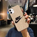 Luxury Designer Wood Grain Sports Nike Adidas Back Cover Wooden NIKE Phone Case