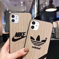 Luxury Designer Wood Grain Sports Nike Adidas Back Cover Wooden NIKE Phone Case