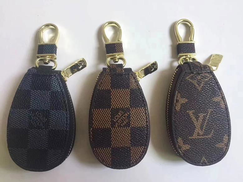 Luxury Louis Vuitton Plaid Print Zipper Leather Keychain Checkerboard LV Wallet - Hseng (China ...