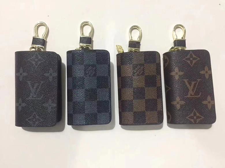 Luxury Louis Vuitton Plaid Print Zipper Leather Keychain Checkerboard LV Wallet - Hseng (China ...