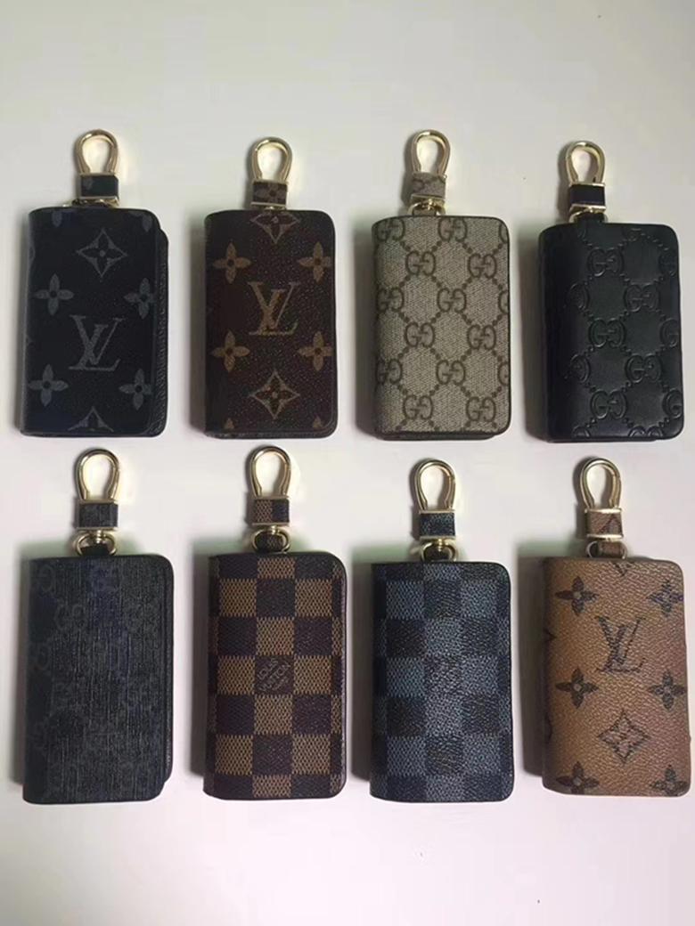 Luxury Louis Vuitton Plaid Print Zipper Leather Keychain Checkerboard LV Wallet - Hseng (China ...