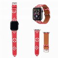 Luxury Designer Louis Vuitton iWatch Wrist Band Strap Checkerboard LV Wristband