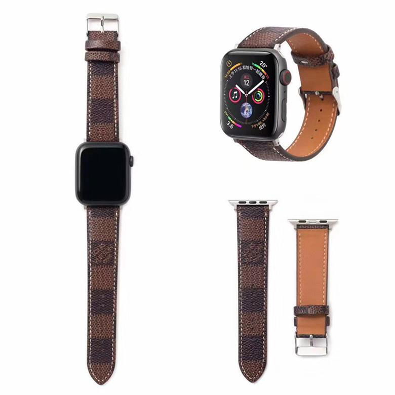 Luxury Designer               Plaid Print iWatch Wrist Strap     eather Band 5