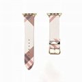 Luxury Designer Plaid Print Leather Wristband Stripe Print Pairs Wrist Strap