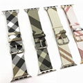 Luxury Designer Plaid Print Leather Wristband Stripe Print Pairs Wrist Strap 8