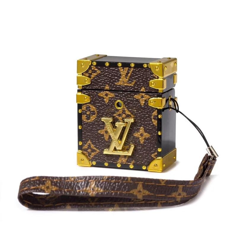 Square Plating Louis Vuitton Leather Airpods Pro Case Wristband LV Paris Case - Hseng (China ...