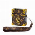 Square Plating Louis Vuitton Leather Airpods Pro Case Wristband LV Paris Case