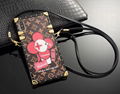 Square Plating Louis Vuitton Sun Flower Leather Back Cover Crossbody LV Case