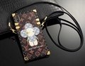 Square Plating               Sun Flower Leather Back Cover Crossbody     ase 8