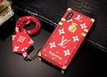 Retro Pairs Louis Vuitton Plating Crossbody Leather Back Cover LV Phone Shell