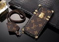 Retro Pairs Louis Vuitton Plating Crossbody Leather Back Cover LV Phone Shell