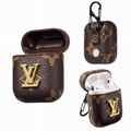 Retro Pairs Louis Vuitton Plating Airpods Leather Case Checkerboard LV Cover