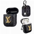 Retro Pairs Louis Vuitton Plating Airpods Leather Case Checkerboard LV Cover