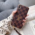 Plating Louis Vuitton Leather Back Cover Plaid Wristband Retro Paris LV Case 