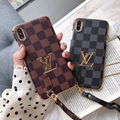 Plating Louis Vuitton Leather Back Cover Plaid Wristband Retro Paris LV Case 