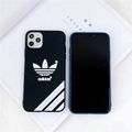 Luxury Designer Sports Adidas Soft Silicone Back Case Stripe Print Phone Case