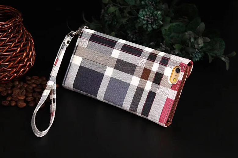 Luxury Designer Foldable Stripe Print Leather Wallet Case Wristband Bracelet 2