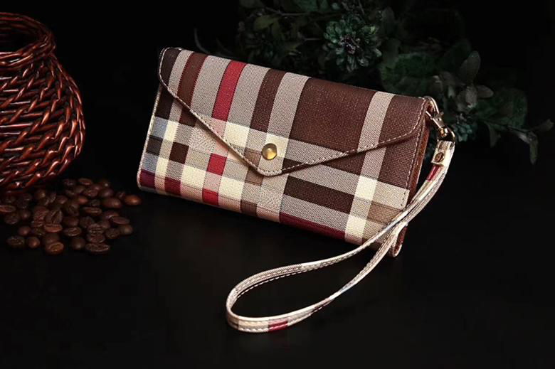 Luxury Designer Foldable Stripe Print Leather Wallet Case Wristband Bracelet 5