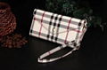 Luxury Designer Foldable Stripe Print Leather Wallet Case Wristband Bracelet