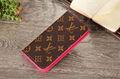 Luxury Designer Louis Vuitton Retro Magnetic Flip Monogram Leather Wallet Shell