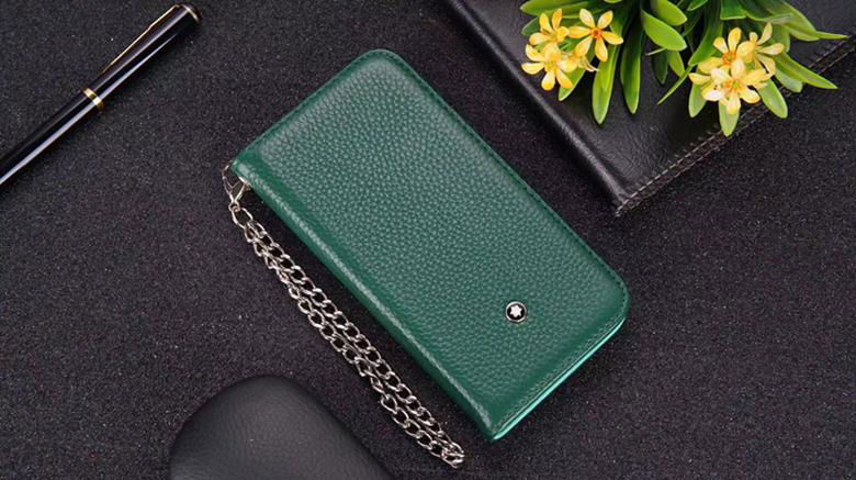 Luxury Designer Montblanc Vintage Vegan Leather Wallet Clutch Bracket Phone Case 3