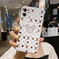 Luxury Designer Plating Mickey Louis Vuitton Soft Back Cover LV Phone Shell