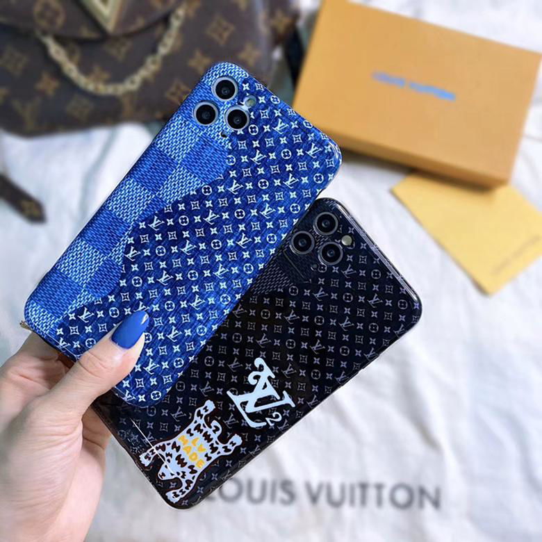 Luxury Designer Checkerboard Louis Vuitton Back Cover Cartoon Paris LV Case - Hseng (China ...