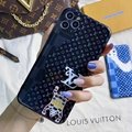 Luxury Designer Checkerboard Louis Vuitton Back Cover Cartoon Paris LV Case