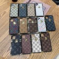 Luxury Designer Case Square Plating               Leather Back Cover Paris LV 1