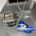 Plating Nike Lanyard Case for Apple Airpods2 Pro with 3D Sneaker Pendant Keyring