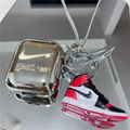 Plating Nike Lanyard Case for Apple Airpods2 Pro with 3D Sneaker Pendant Keyring