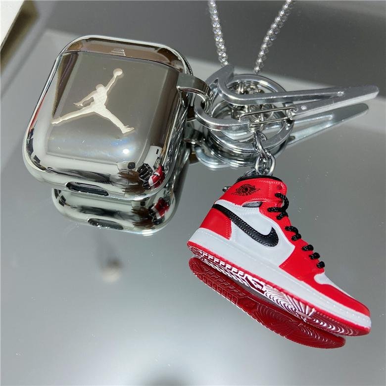 Plating      Bracelet Case for Apple Airpods2 Pro with Sneaker Pendant Keychain 2