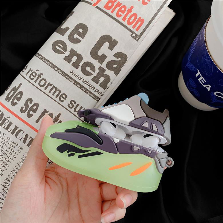 Noctilucent 3D        Sneaker Cover for Airpods Pro Luminous Shoes Storage Case 5