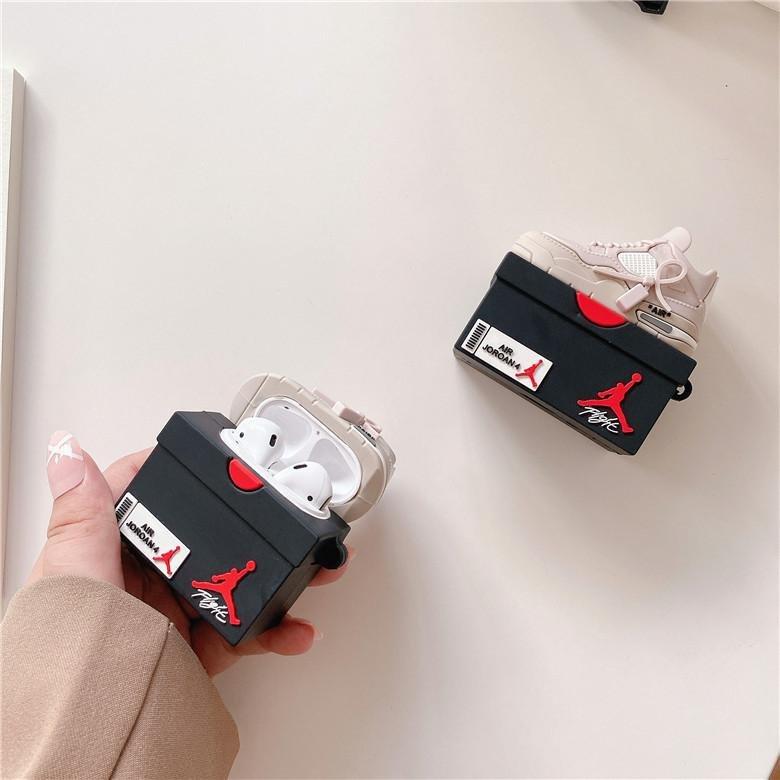 3D Air Jordan 4 Sail Silicone Case for Airpods 2 3 Pro  Sports Storage Bag Cover 4