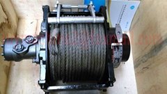 5 ton horizontal pull hydraulic winch with 60m wire rope and hook