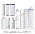 Pleated water filter cartridge