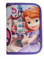 420D Sofia Princess Zipper Pencil Case 13.5×19.5×3.5 cm With Rubber Puller