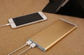 A grade ultra-thin polymers mobile power bank with led lamp 5