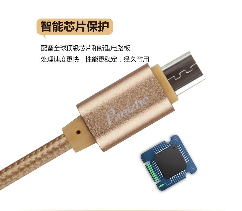 High strength nylon braided USB cable data line for Android 2