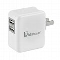 High speed 5V 1A 5V 2.1A  USB Wall Charger for iPhone
