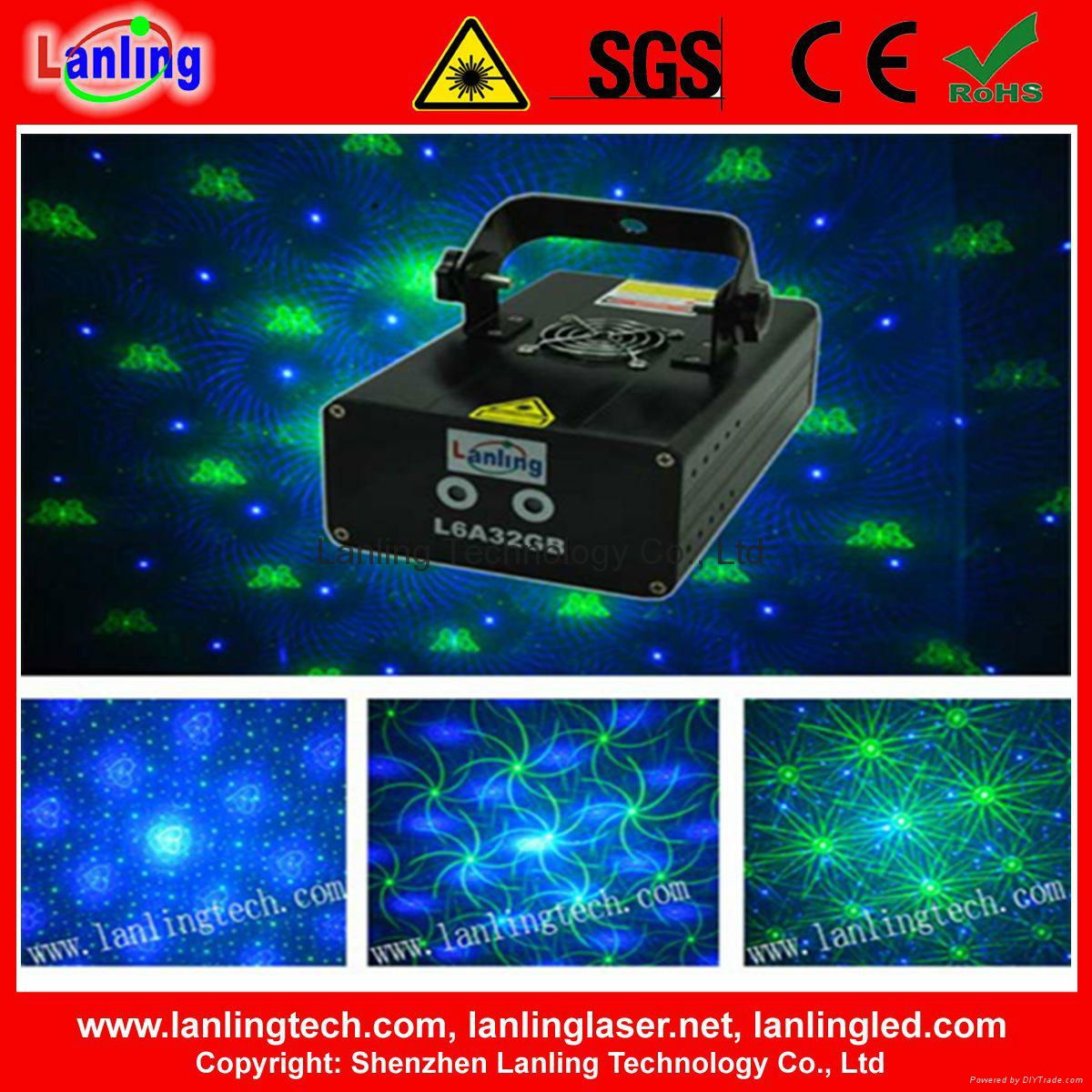 L6A32GB 150mW 8 Gobos 5CH Twinkling Laser Light