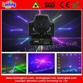 LHB450RGB 450mW RGB 15kpss DMX ILDA Animation Mini Moving-Head Laser light 1