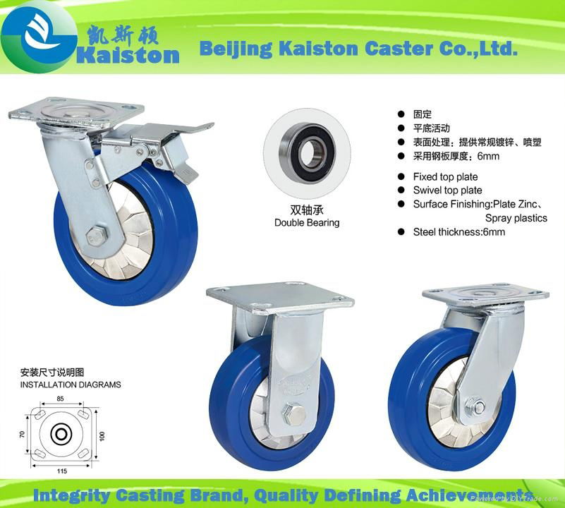 KI1148 Kaiston Super Heavy Duty Rubber Caster 5